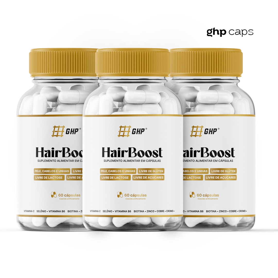 Kit 3 - HairBoost Suplemento capilar